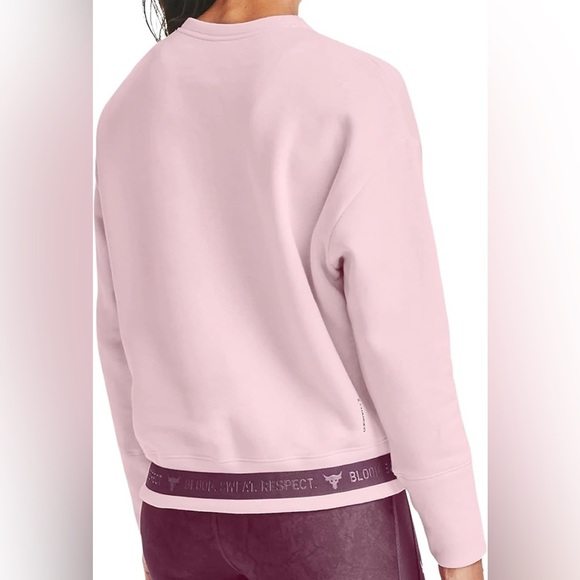 Under Armour Women’s Project Rock Fleece Crew Neck Size XL - Pink - Picture 9 of 9